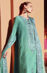 Nuvera Hemline By Mushq Unstitched Raw Silk Embroidered 3 Piece Suit MQHMNVF9-Sybil- Festive Collection