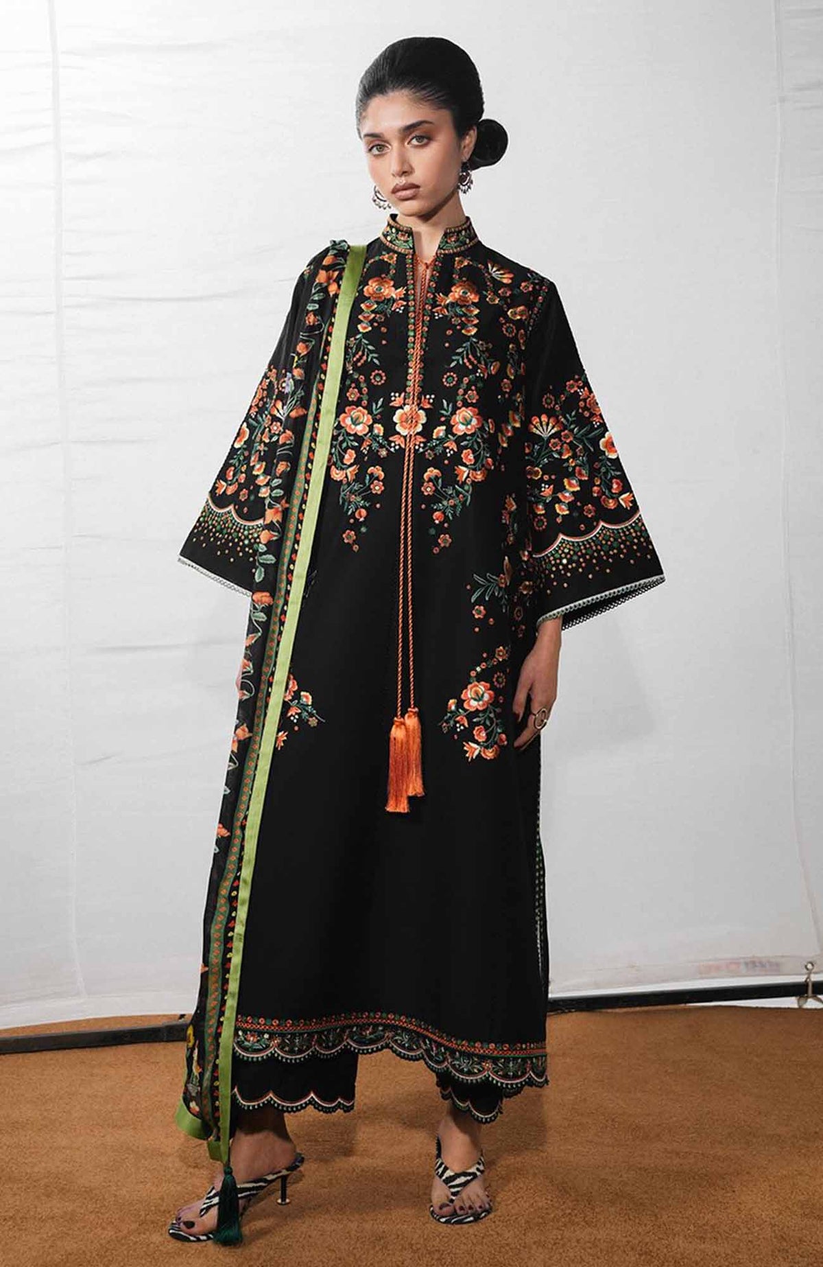 Jugnu by Hussain Rehar Unstitched Lawn Embroidered 3 Piece Suits- -JUGELXL-09- Bahri- Summer Collection