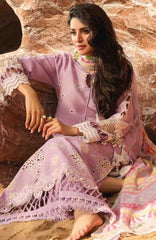 Summer Dream By Manara Unstitched Lawn Embroidered 3 Piece Suit - MNMSDRL-09- Lavander Dreams-Summer Collection
