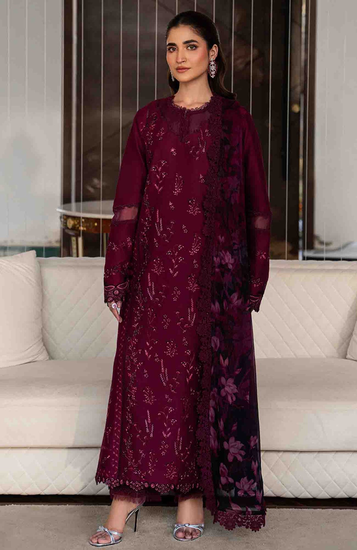 Carnation By Rang Rasiya  Unstitched  Lawn Embroidered 3 Piece Suit RRCRTL-09- Nora- Summer Collection