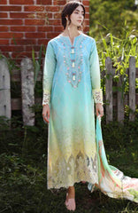 Solace Ombre Chikankari By Mushq Unstitched Lawn Embroidered 3 Piece Suit - MQHMSOCK- Ethreal Pause- Summer Collection