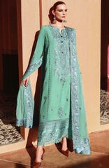 Nuvera Hemline By Mushq Unstitched Raw Silk Embroidered 3 Piece Suit MQHMNVF9-Sybil- Festive Collection