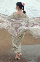 Nureh Gardenia Unstitched Lawn Embroidered 3 Piece Suit - NRGRDL2-09- Summer Collection