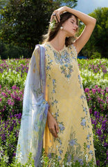 The Secret Garden - Hemline By Mushq Unstitched Lawn  Embroidered 3 Piece Suit MQHMSGL - 012 - Sunlit Meadow -  Summer Collection