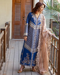 Astoria By Mushq Unstitched  Festive Lawn Embroidered 3 Piece Suit - MQHMAFL-02-Zenith-Summer Collection