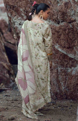 Nureh Gardenia Unstitched Lawn Embroidered 3 Piece Suit - NRGRDL2-09- Summer Collection