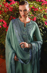 Nuvera Hemline By Mushq Unstitched Raw Silk Embroidered 3 Piece Suit MQHMNVF9-Sybil- Festive Collection