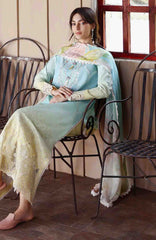 Solace Ombre Chikankari By Mushq Unstitched Lawn Embroidered 3 Piece Suit - MQHMSOCK- Ethreal Pause- Summer Collection
