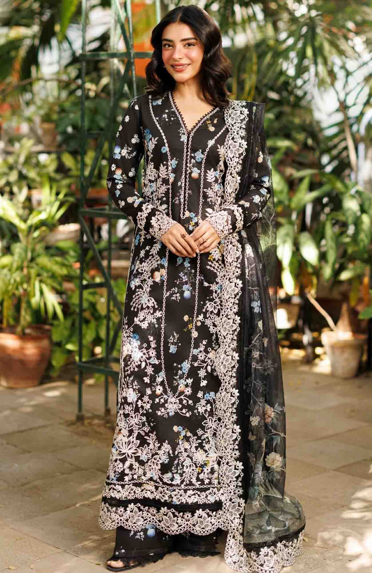 Summer Together  by Afrozeh Unstitched Lawn Embroidered 3 Piece Suit - AFRSTGL-01- Nyrella  - Summer Collection