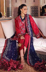 Reine Luxury By Republic Unstitched Lawn Embroidered 3 Piece Suits- RPRLXL-2B- Belle Rosse- Summer Collection