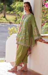 Luxury Lawn By Farah Talib Aziz Unstitched Lawn Embroidered 3 Piece Suit - FTALXL-09- Carmen Kiwi- Summer Collection