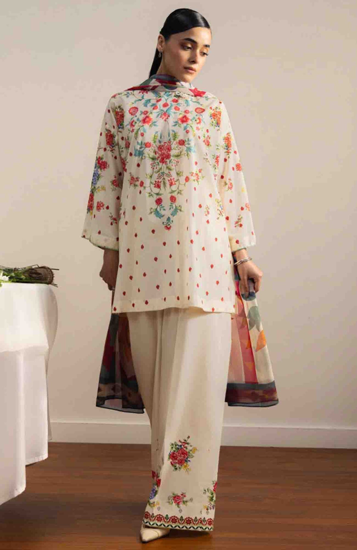 Coco Prints Drop-Two By Zara Shahjahan Unstitched Lawn Printed 3 Piece Suit - CCZSDIILP-6A- Aki- Summer Collection