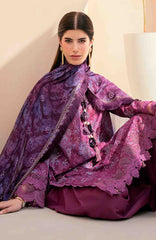 Mausummery Unstitched  Lawn Embroidered  Printed 3 Piece Suit Vol-1 MUSV1EPL-09 - Amethyst - Summer Collection