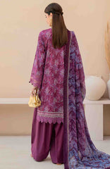 Mausummery Unstitched  Lawn Embroidered  Printed 3 Piece Suit Vol-1 MUSV1EPL-09 - Amethyst - Summer Collection