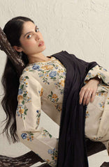 Coco  By Zara Shahjahan Unstitched Khaddar Embroidered 3 Piece Suit - CCZSKRDW-9B- ASMANI- Winter Collection