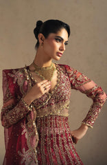 Luminara by Ayzel Unstitched Organza Embroidered  3 Piece Suit- AYZLMN173-THEAN - Wedding Collection