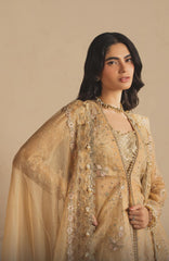 Luminara by Ayzel Unstitched Organza Embroidered  3 Piece Suit- AYZLMN174-AMANEL - Wedding Collection