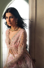 Luminara by Ayzel Unstitched Organza Embroidered  3 Piece Suit- AYZLMN175-RHEALM - Wedding Collection