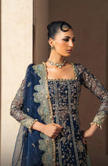 Luminara by Ayzel Unstitched Organza Embroidered  3 Piece Suit- AYZLMN177-AIRAS - Wedding Collection