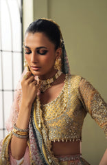 Luminara by Ayzel Unstitched Organza Embroidered  3 Piece Suit- AYZLMN178-MEIRAL - Wedding Collection
