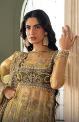 Luminara by Ayzel Unstitched Organza Embroidered  3 Piece Suit- AYZLMN179-IRIL - Wedding Collection