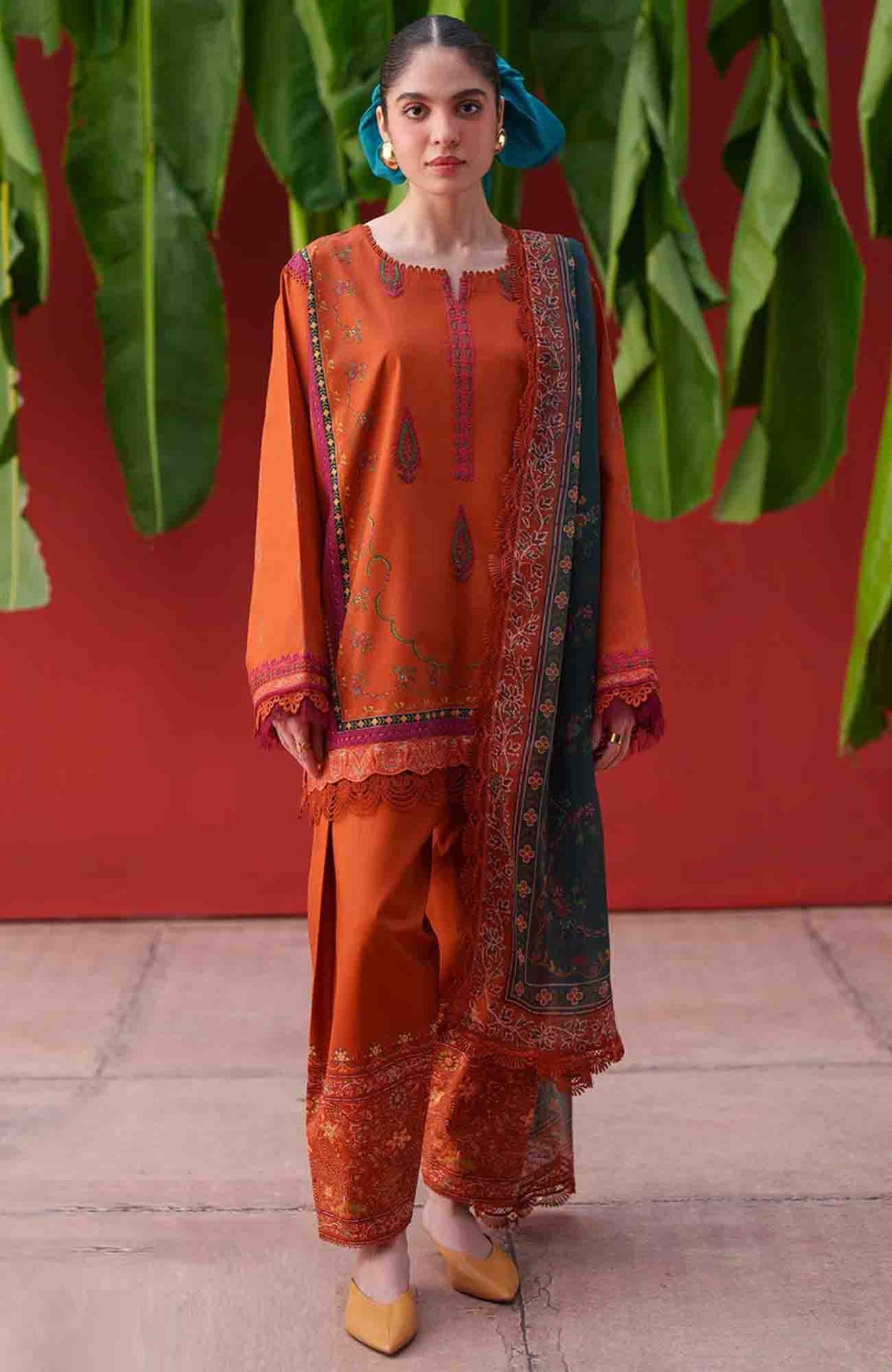 Laanem by Saira Rizwan Unstitched Lawn Embroidered 3 Piece Suit  - SRLMPRT-3B- Azai-B  Summer Collection