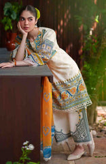 Laanem by Saira Rizwan Unstitched Lawn Embroidered 3 Piece Suit  - SRLMPRT-5A- Azura-A  Summer Collection