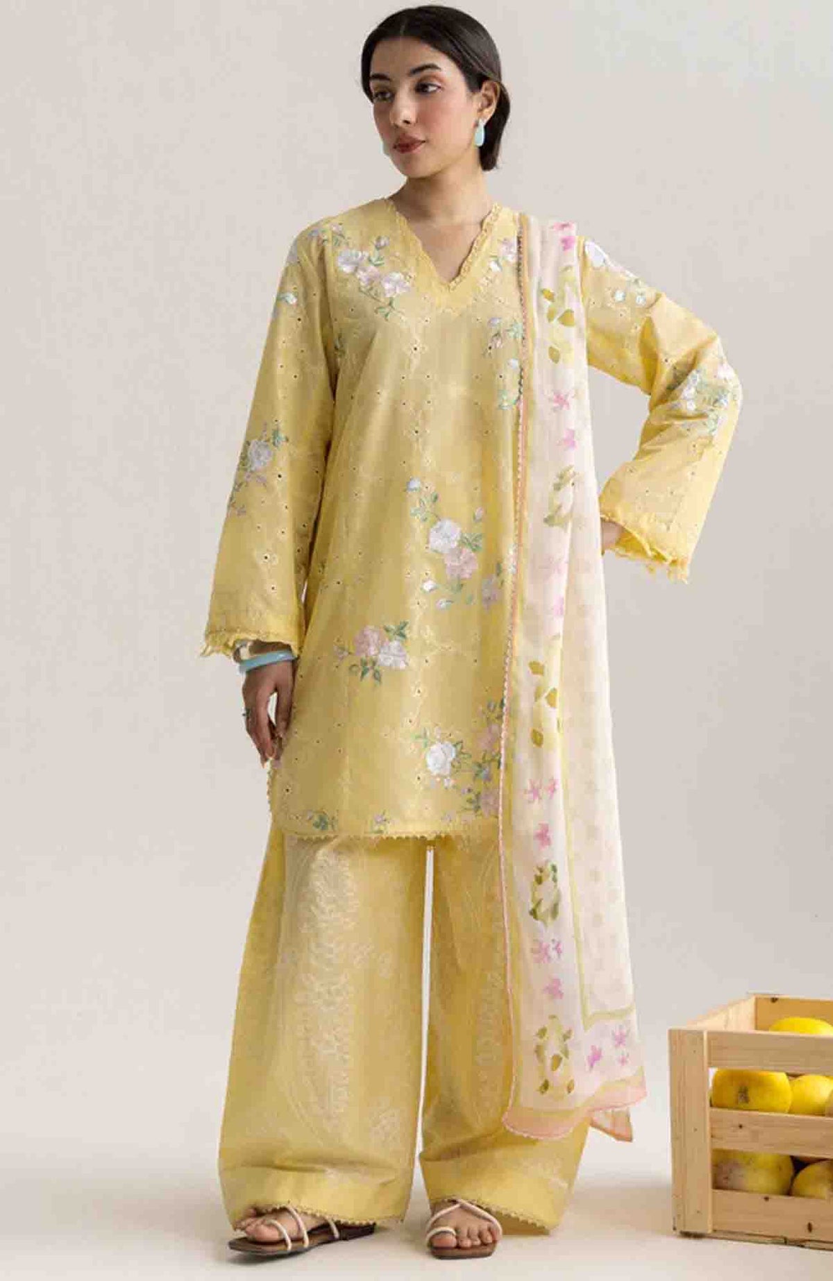 Coco Lawn Edit II by Zara Shahjahan Unstitched  Lawn Embroidered 3 Piece Suit -CCZSEDLII-1B - Airi- Summer Collection
