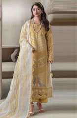Saagar By Aabyaan Unstitched  Lawn Embroidered 3 Piece Suit - ABYSGRL-02- Ziimal -  Summer Collection