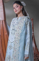 Saagar By Aabyaan Unstitched  Lawn Embroidered 3 Piece Suit - ABYSGRL-03- Sahil -  Summer Collection