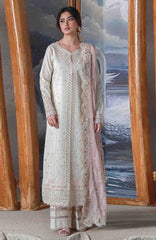Saagar By Aabyaan Unstitched  Lawn Embroidered 3 Piece Suit - ABYSGRL-06- Nairah-  Summer Collection