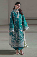 Saagar By Aabyaan Unstitched  Lawn Embroidered 3 Piece Suit - ABYSGRL-07- Ayzel -  Summer Collection