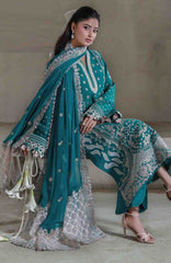 Saagar By Aabyaan Unstitched  Lawn Embroidered 3 Piece Suit - ABYSGRL-07- Ayzel -  Summer Collection