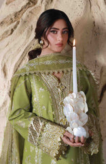 Saagar By Aabyaan Unstitched  Lawn Embroidered 3 Piece Suit - ABYSGRL-08- Maya -  Summer Collection