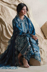 Saagar By Aabyaan Unstitched  Lawn Embroidered 3 Piece Suit - ABYSGRL-09- Inaya -  Summer Collection