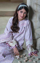 Saagar By Aabyaan Unstitched  Lawn Embroidered 3 Piece Suit - ABYSGRL-01- Rania -  Summer Collection