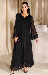 Luxe By Azure Unstitched Chiffon Embroidered 3 Piece Suit  - AZLUXL- 167- Black Pearl - Summer Collection