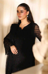 Luxe By Azure Unstitched Chiffon Embroidered 3 Piece Suit  - AZLUXL- 167- Black Pearl - Summer Collection