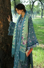 Wilderness by Elaf Unstitched Embroidered Pashmina Shawl  3 Piece Suit ELFWLDW- 4B-CINERARIA- Winter Collection
