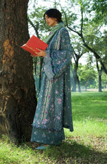 Wilderness by Elaf Unstitched Embroidered Pashmina Shawl  3 Piece Suit ELFWLDW- 4B-CINERARIA- Winter Collection