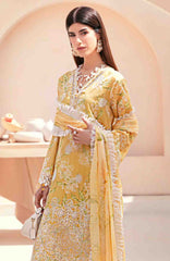 Mausummery Unstitched  Lawn Embroidered  Printed 3 Piece Suit Vol-1 MUSV1EPL-10 - Citrine - Summer Collection