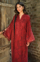 Wilderness by Elaf Unstitched Embroidered Pashmina Shawl  3 Piece Suit ELFWLDW- 5A- CRIMSONWOOD- Winter Collection
