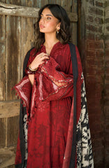 Wilderness by Elaf Unstitched Embroidered Pashmina Shawl  3 Piece Suit ELFWLDW- 5A- CRIMSONWOOD- Winter Collection