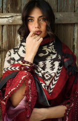 Wilderness by Elaf Unstitched Embroidered Pashmina Shawl  3 Piece Suit ELFWLDW- 5A- CRIMSONWOOD- Winter Collection