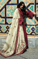 Broadway  Echoes of Registan By Mushq  Unstitched Embroidered Jacquard 3 Piece Suit -MSQBDWY- CELESTIAL QUEEN- Winter Collection