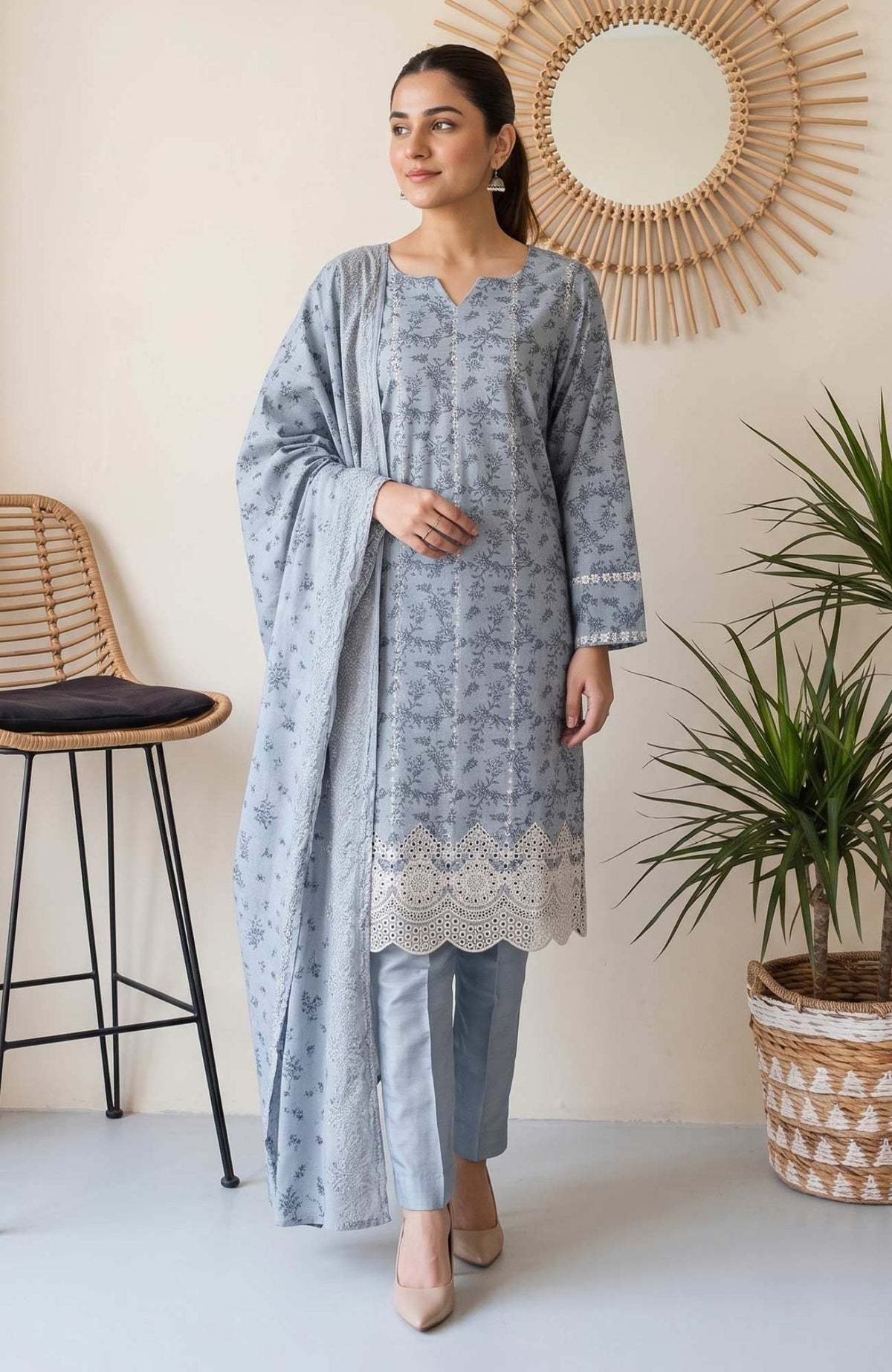 Qainaat Vol-1 By Tawakkal Unstitched Embroidered Dhanak 3 Piece Suit - TWLQNT-06- Winter Collection