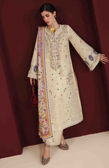 Iris By Jazmin Unstitched  Lawn Embroidered 3 Piece Suit -JZIRSLXL-01-Summer Collection