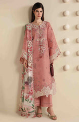 Iris By Jazmin Unstitched  Lawn Embroidered 3 Piece Suit -JZIRSLXL-04-Summer Collection
