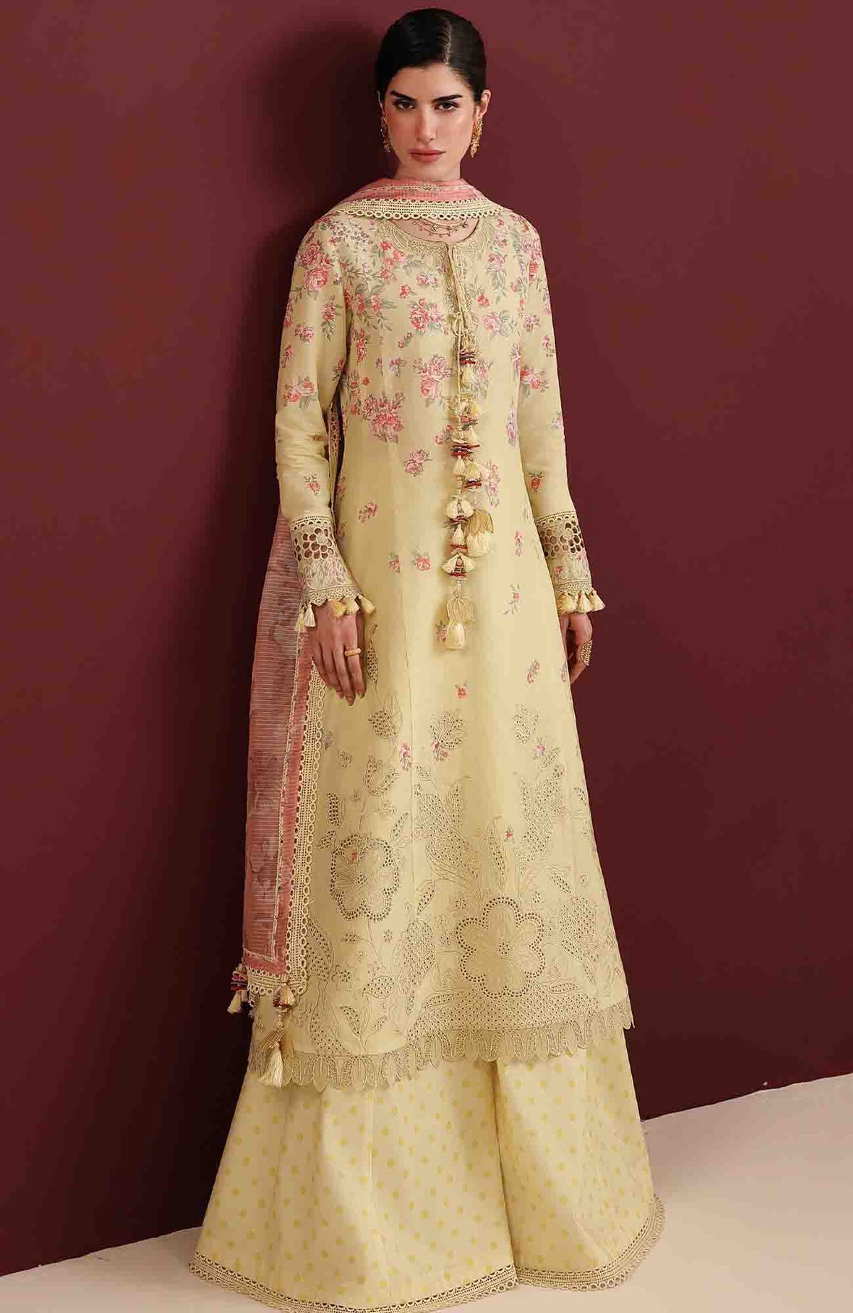 Iris By Jazmin Unstitched  Lawn Embroidered 3 Piece Suit -JZIRSLXL-07-Summer Collection