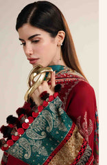 Iris By Jazmin Unstitched  Lawn Embroidered 3 Piece Suit -JZIRSLXL-08-Summer Collection